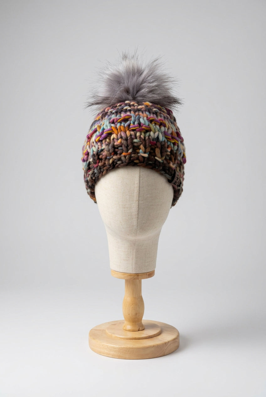 A Hand Knit Merino Wool Chunky Beanie