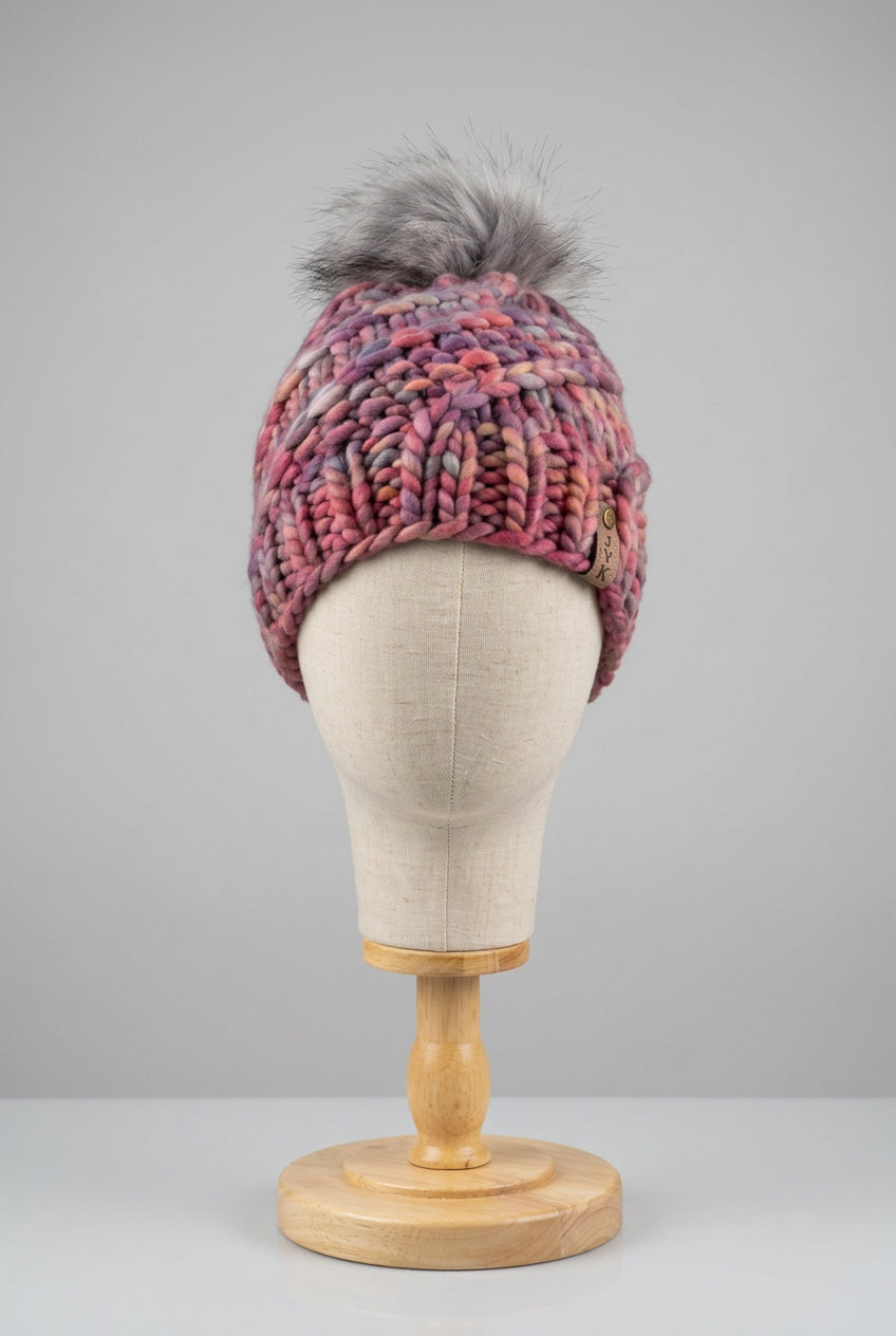 A Hand Knit Merino Wool Chunky Beanie
