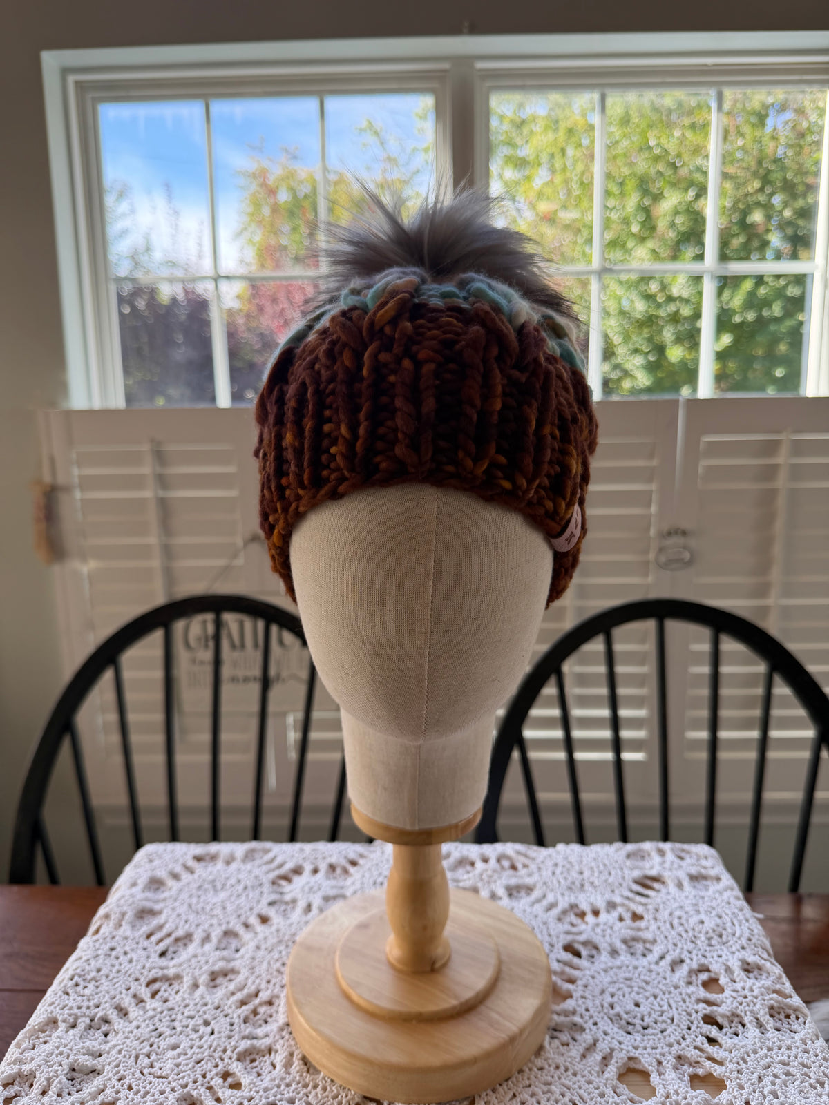 A Hand Knit Merino Wool Chunky Beanie