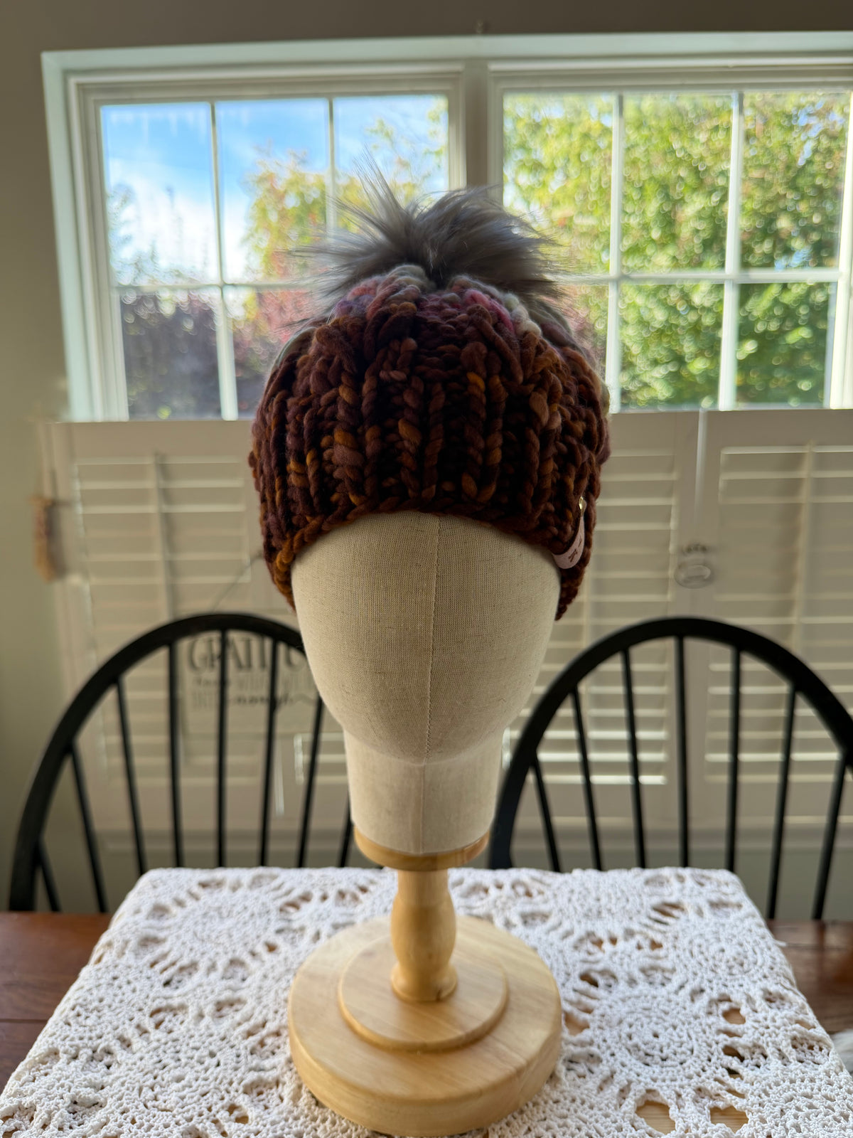A Hand Knit Merino Wool Chunky Beanie