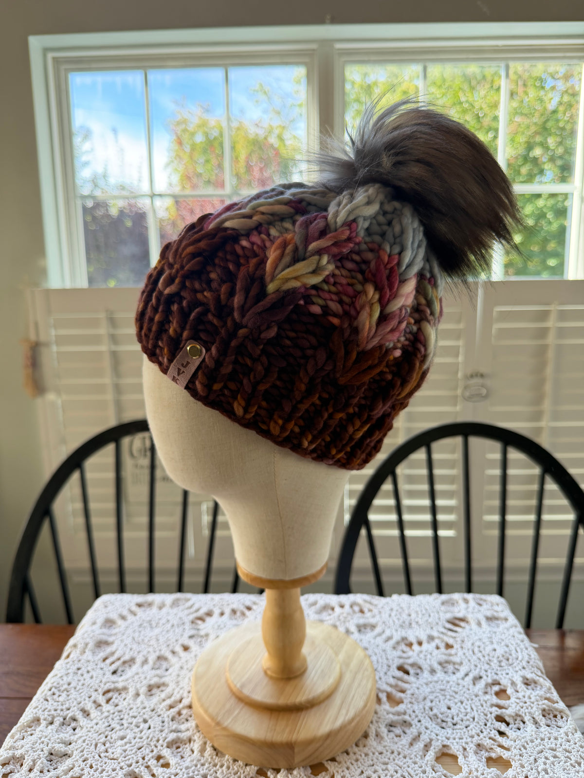 A Hand Knit Merino Wool Chunky Beanie