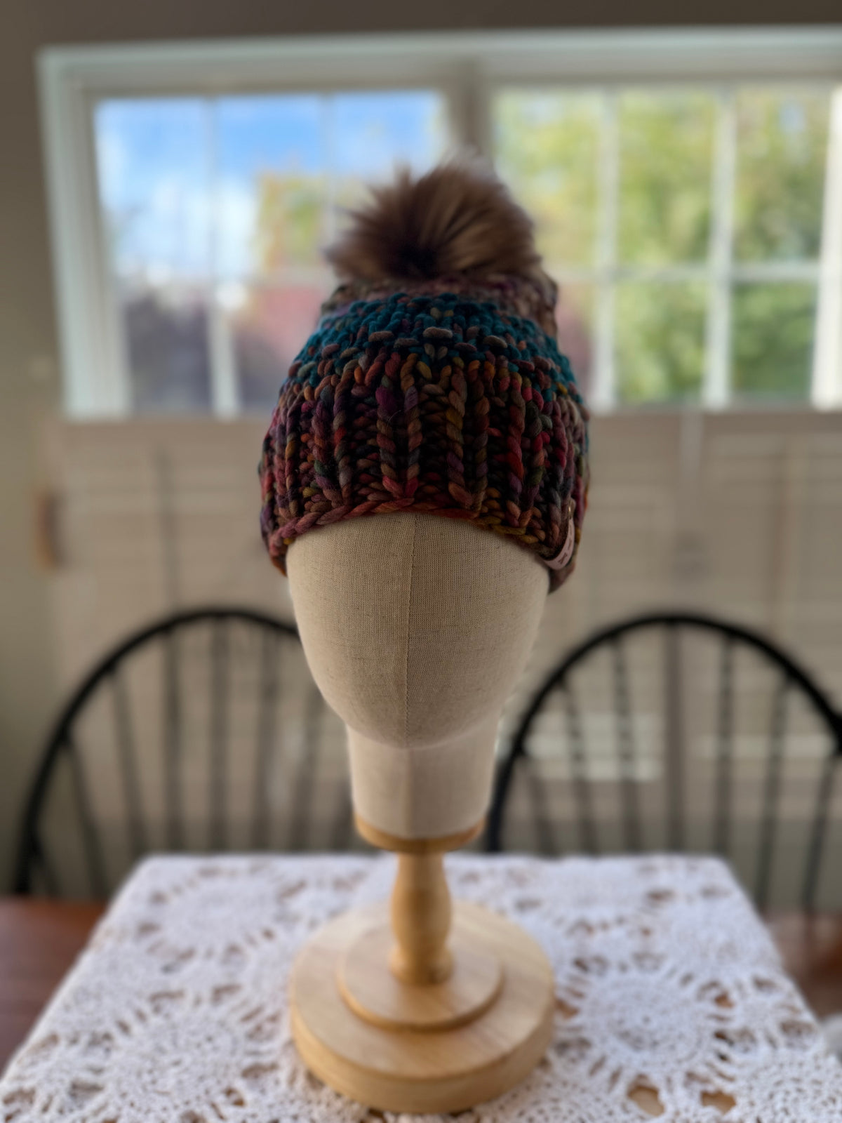 A Hand Knit Merino Wool Chunky Beanie