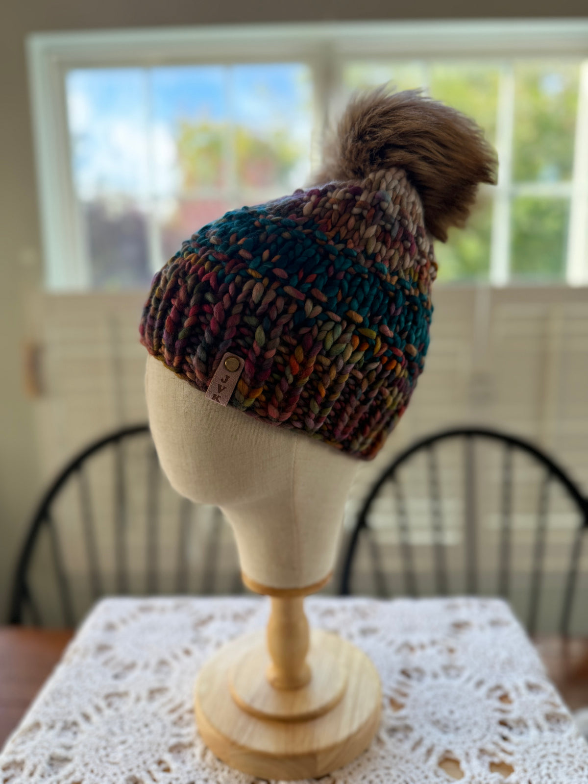 A Hand Knit Merino Wool Chunky Beanie