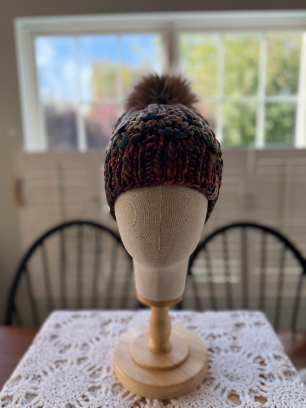 A Hand Knit Merino Wool Chunky Beanie