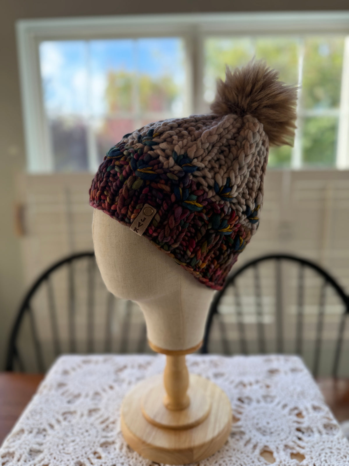A Hand Knit Merino Wool Chunky Beanie