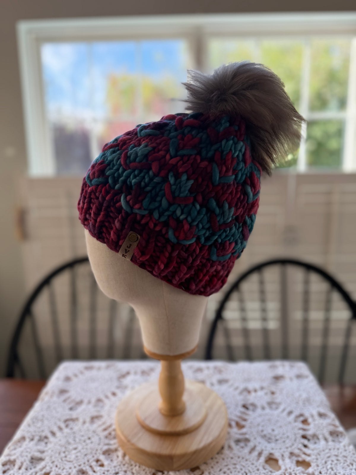 A Hand Knit Merino Wool Chunky Beanie