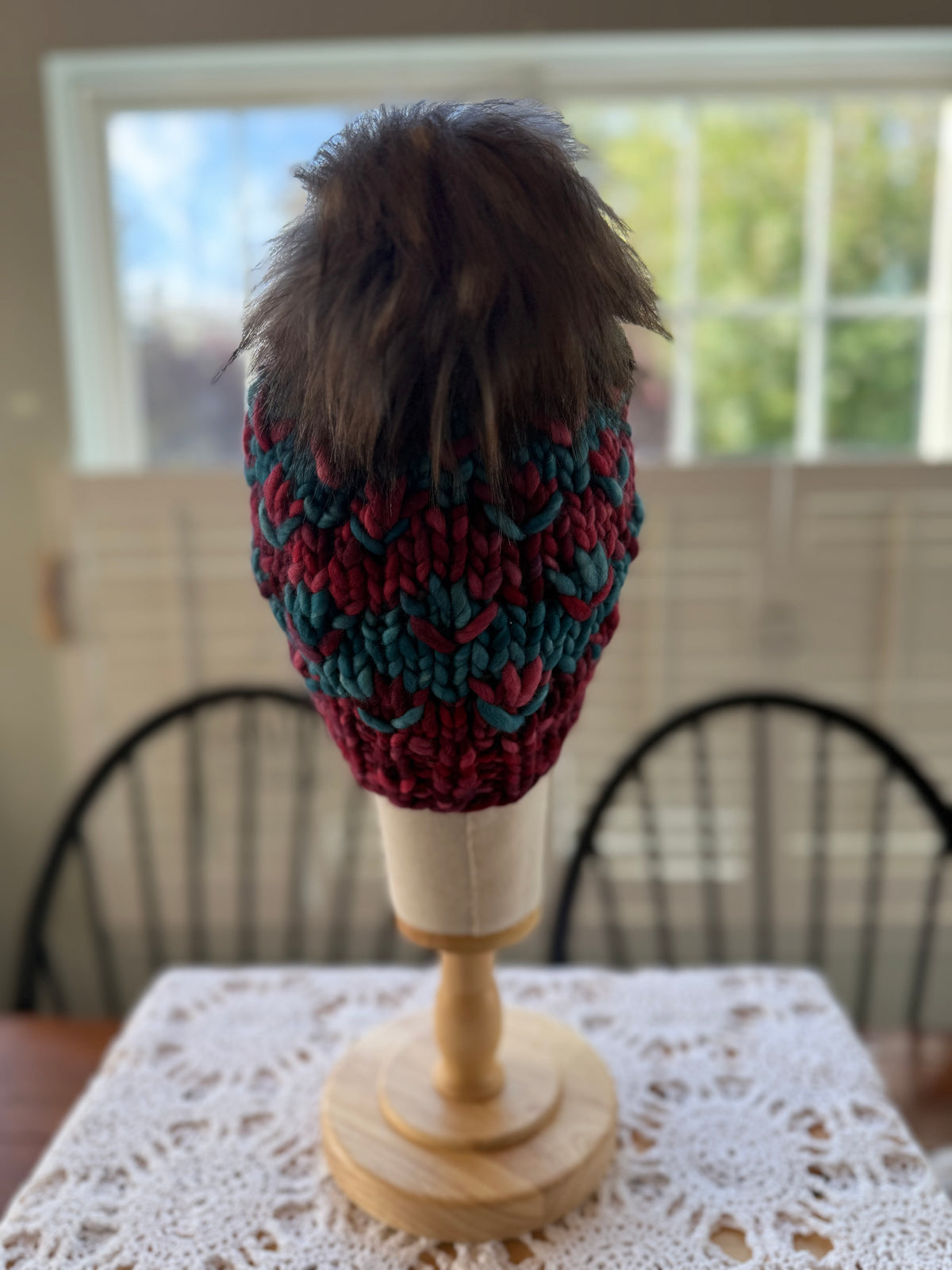 A Hand Knit Merino Wool Chunky Beanie