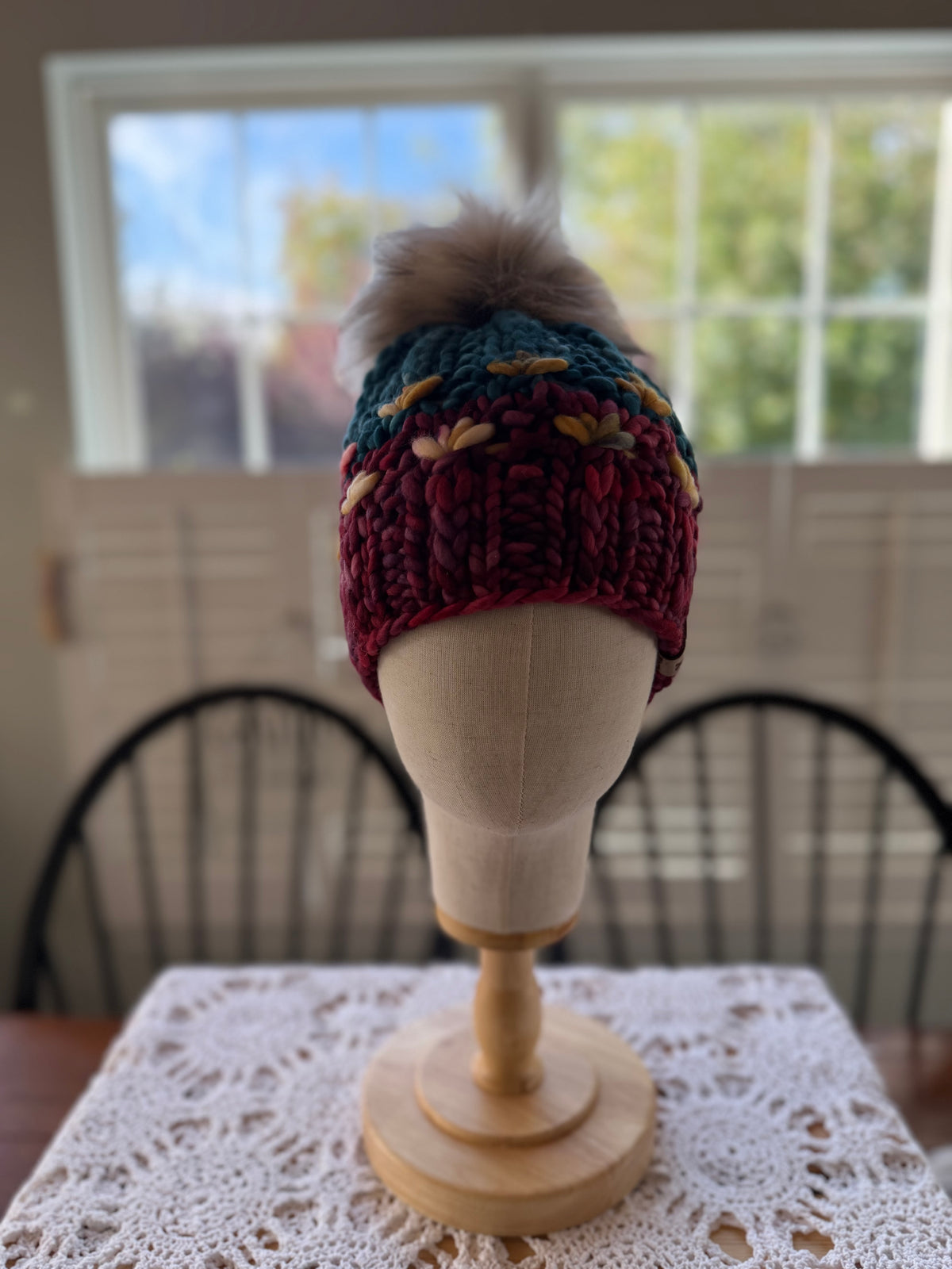 A Hand Knit Merino Wool Chunky Beanie