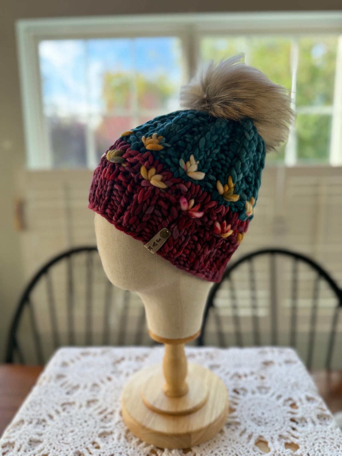 A Hand Knit Merino Wool Chunky Beanie