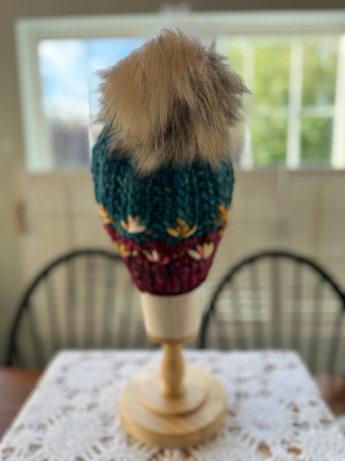 A Hand Knit Merino Wool Chunky Beanie