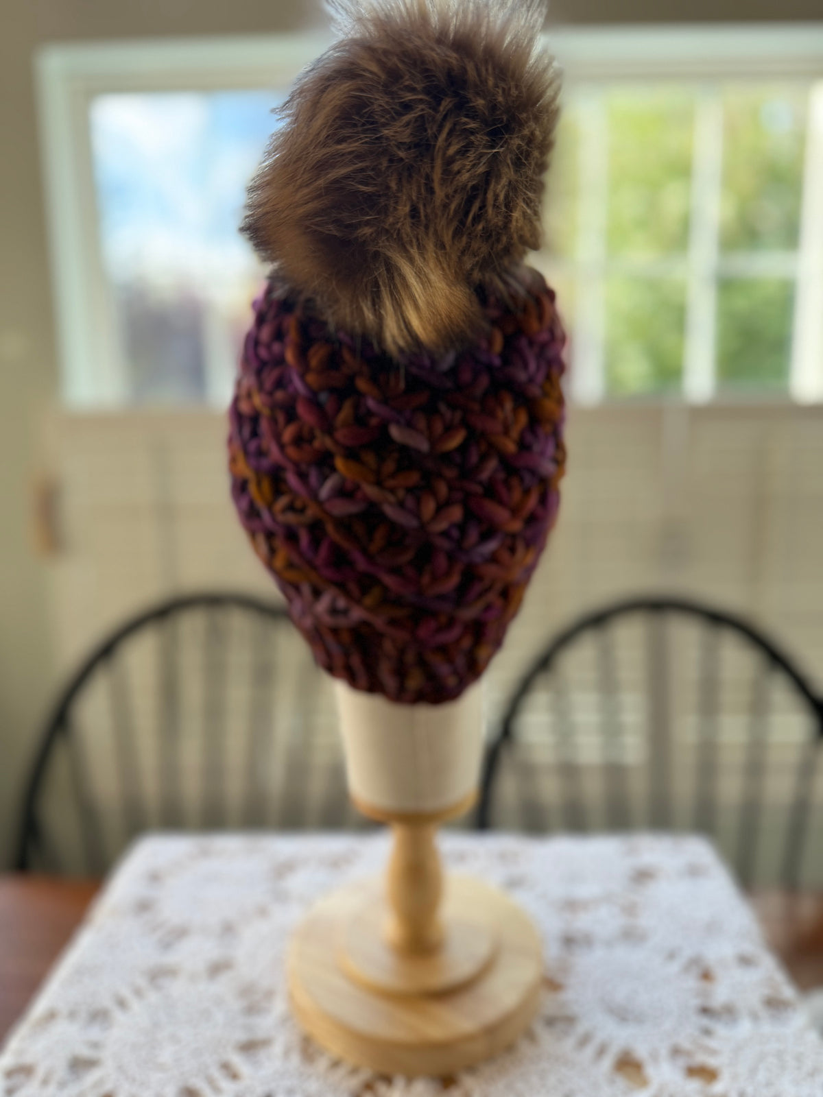 A Hand Knit Merino Wool Chunky Beanie