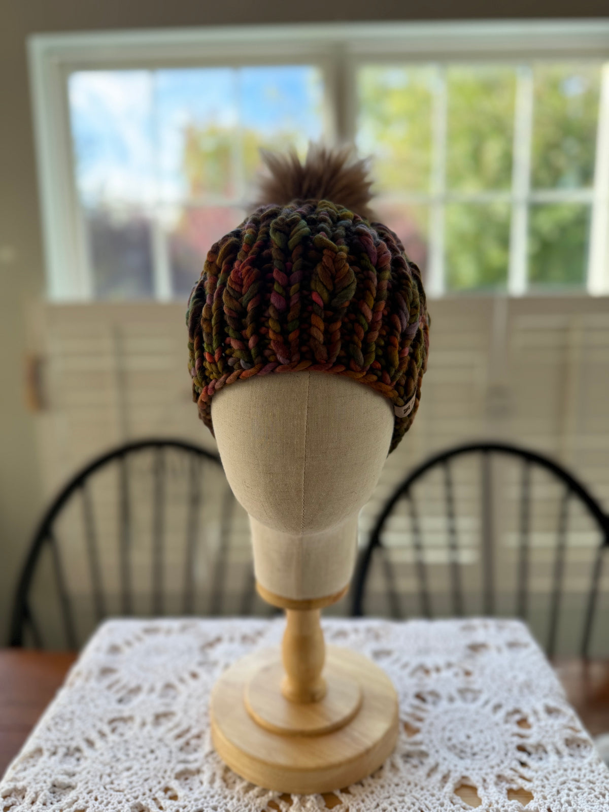 A Hand Knit Merino Wool Chunky Beanie