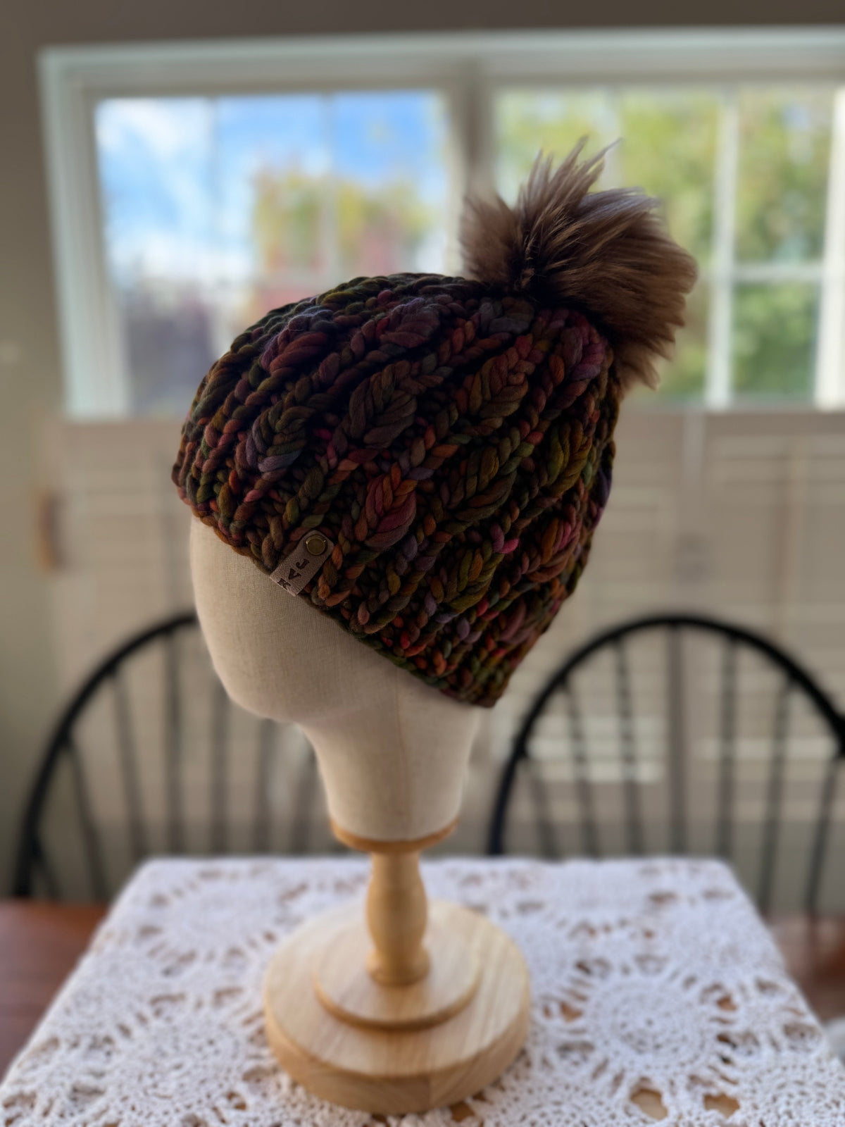 A Hand Knit Merino Wool Chunky Beanie