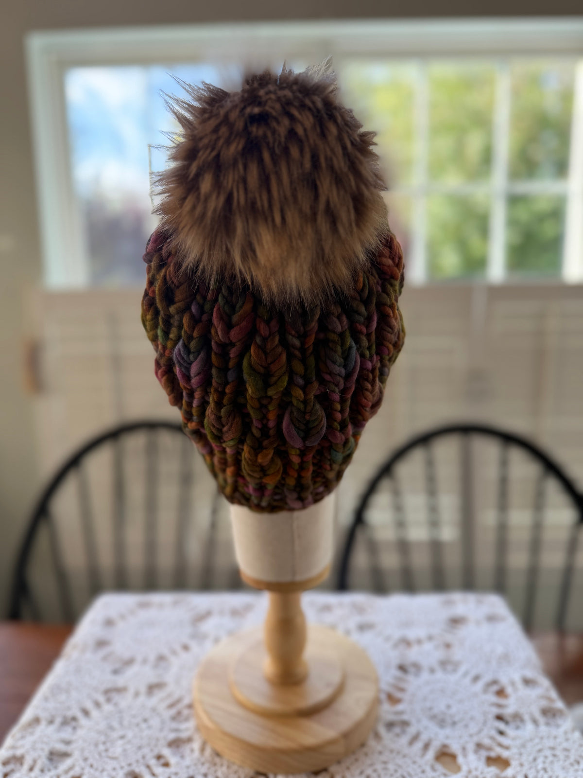A Hand Knit Merino Wool Chunky Beanie