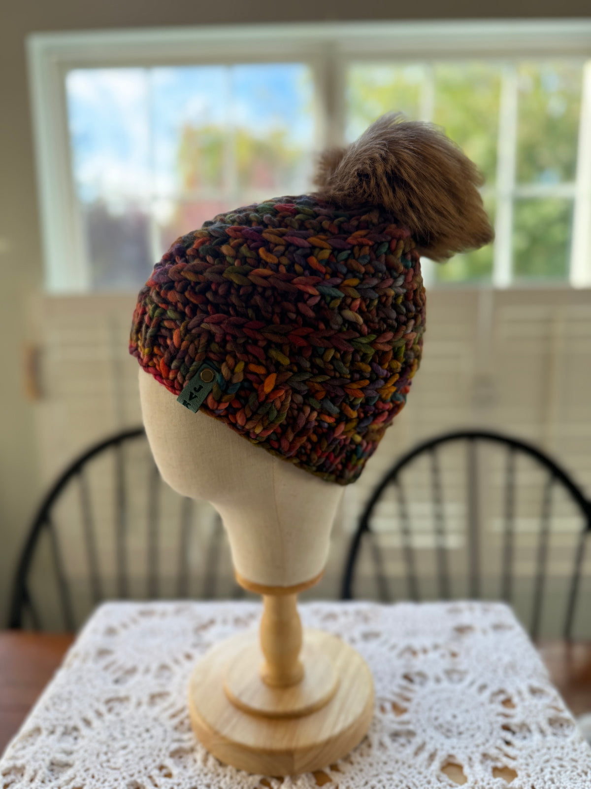A Hand Knit Merino Wool Chunky Beanie