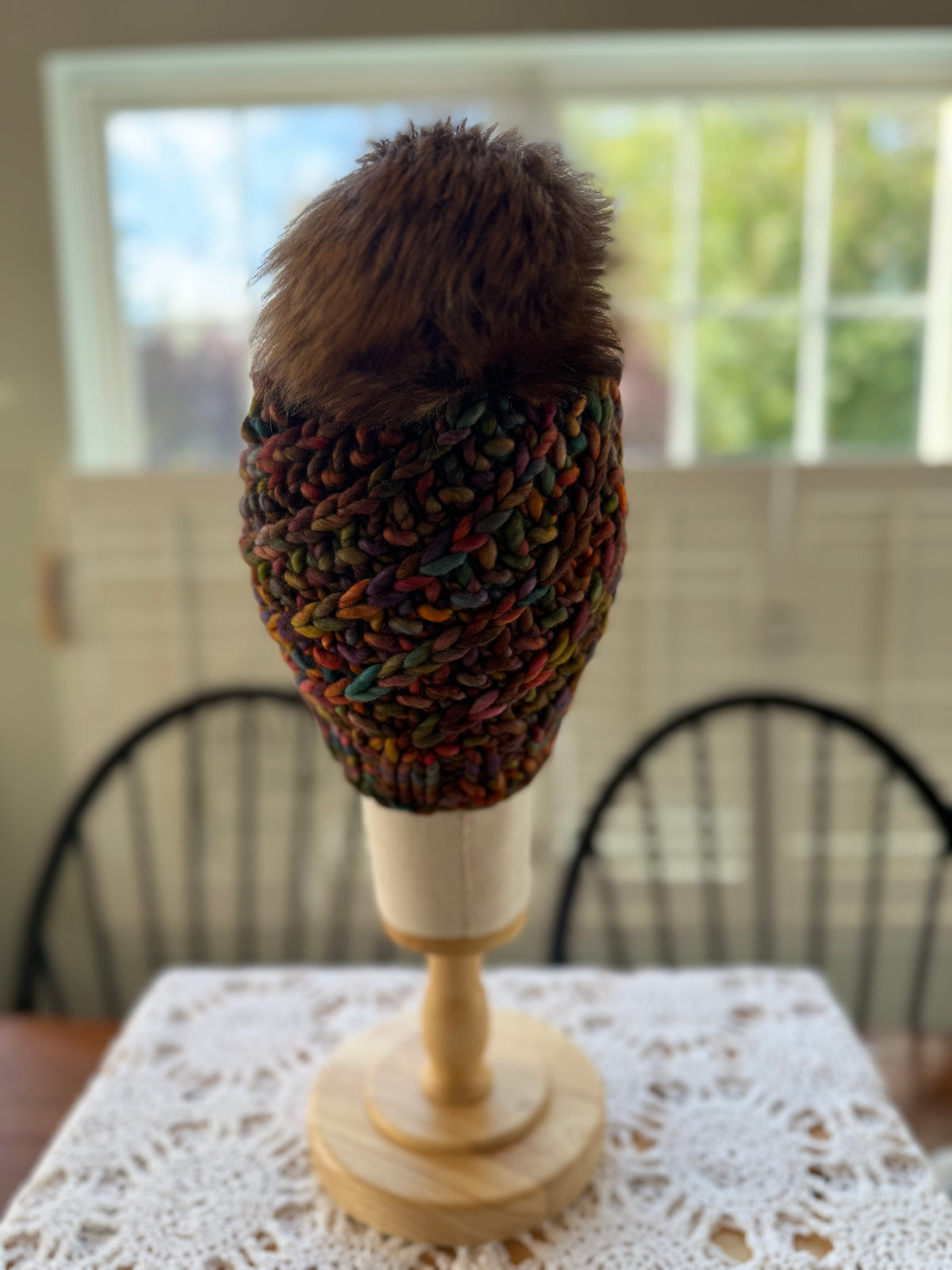 A Hand Knit Merino Wool Chunky Beanie