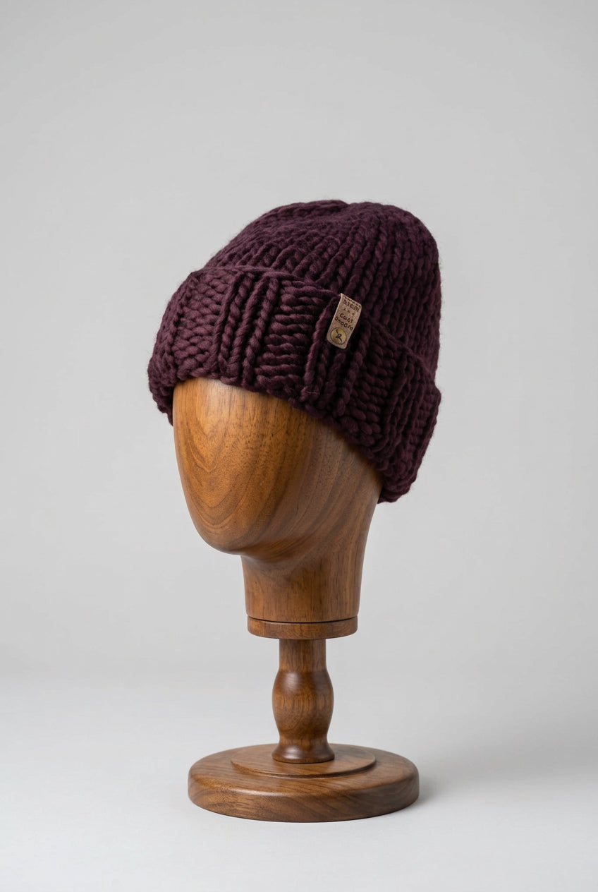 A Hand Knit Merino Wool Beanie