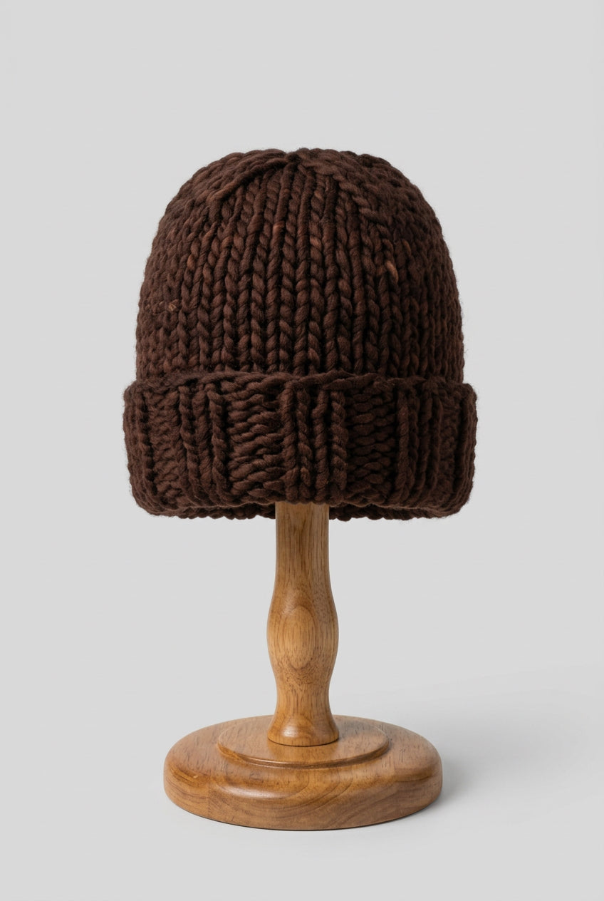 A Hand Knit Merino Wool Beanie