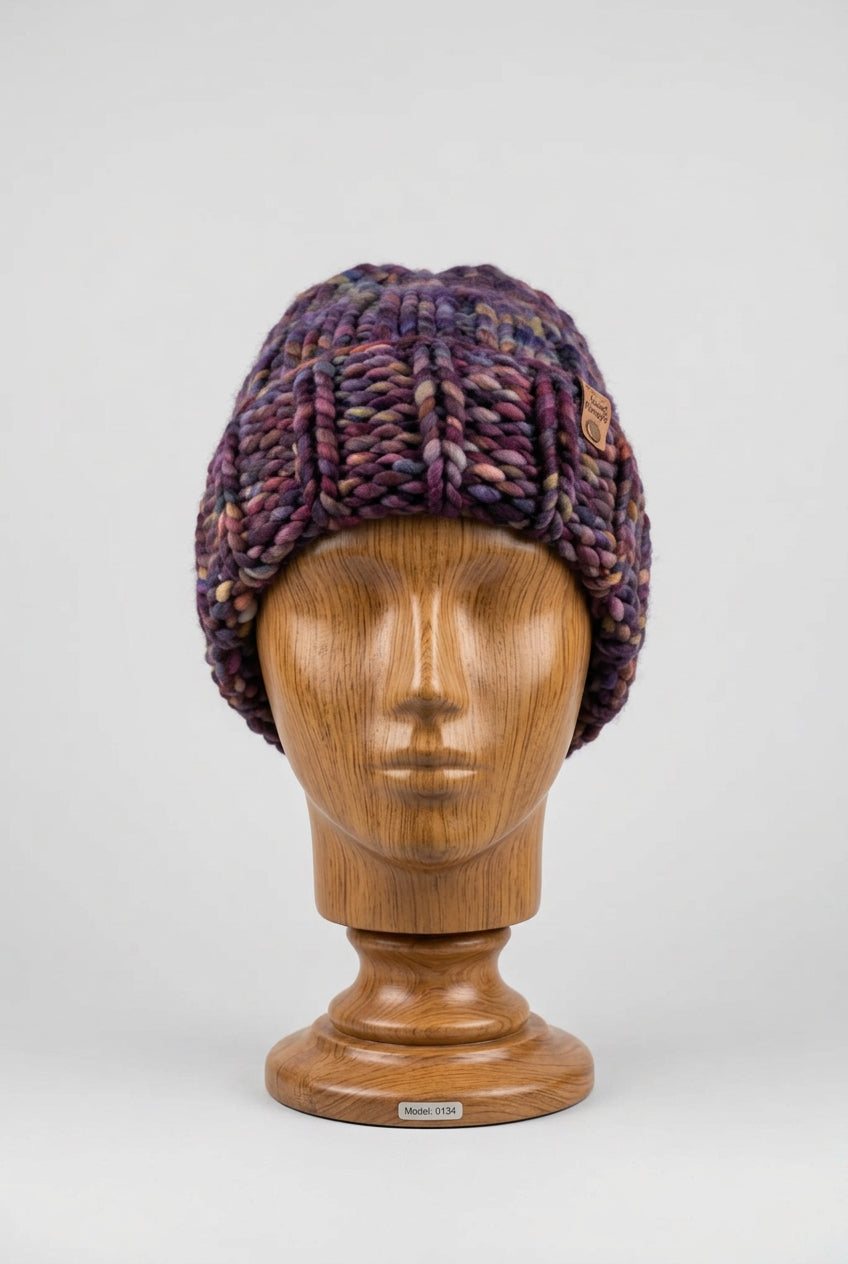 A Hand Knit Merino Wool Beanie