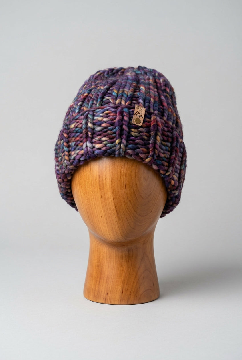A Hand Knit Merino Wool Beanie
