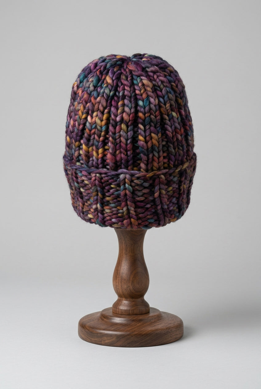 A Hand Knit Merino Wool Beanie