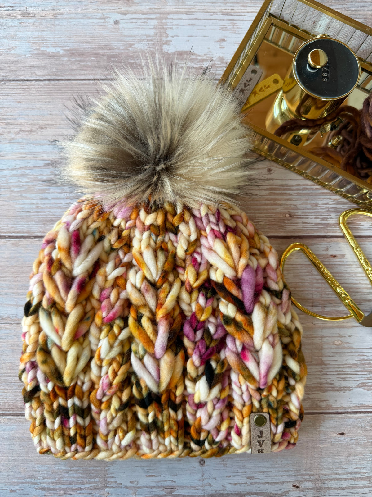 A Hand Knit Merino Wool Chunky Beanie