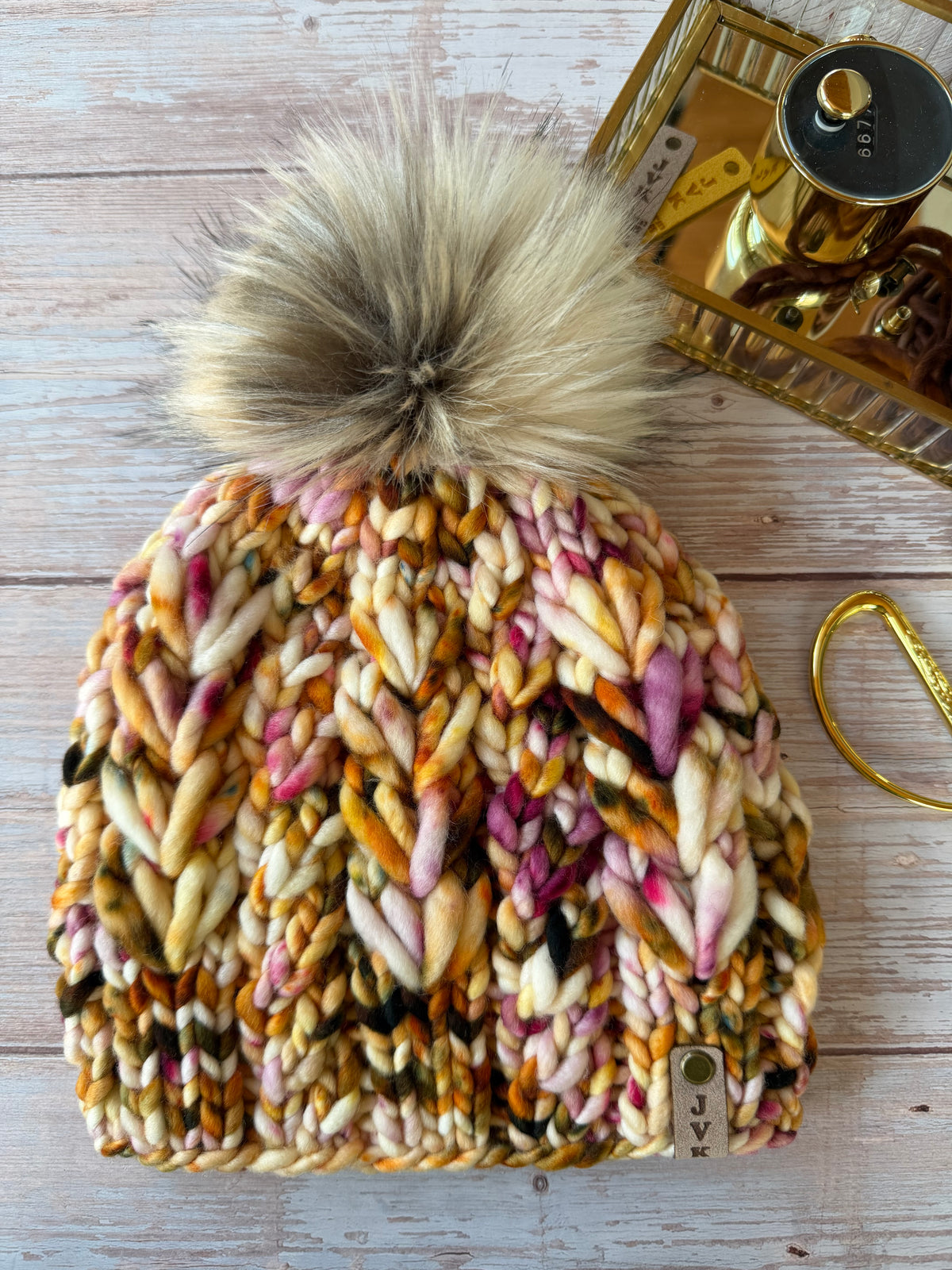 A Hand Knit Merino Wool Chunky Beanie