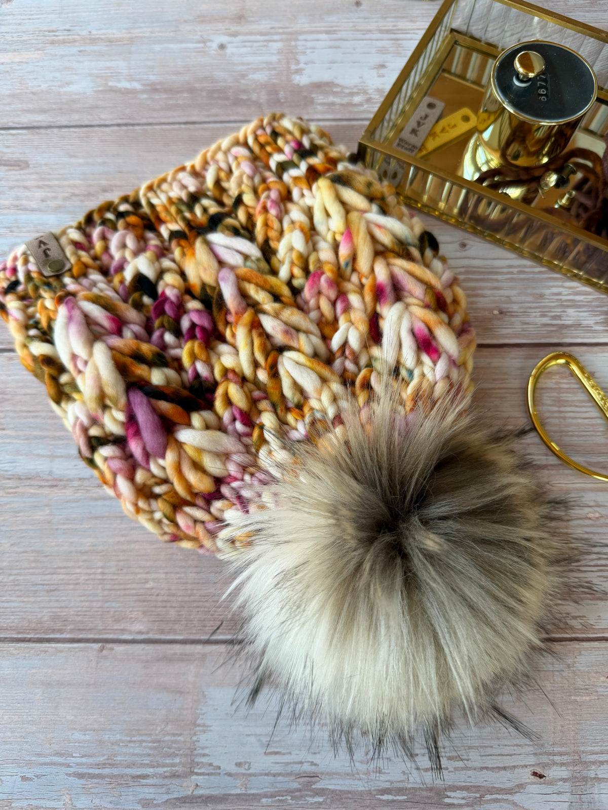 A Hand Knit Merino Wool Chunky Beanie