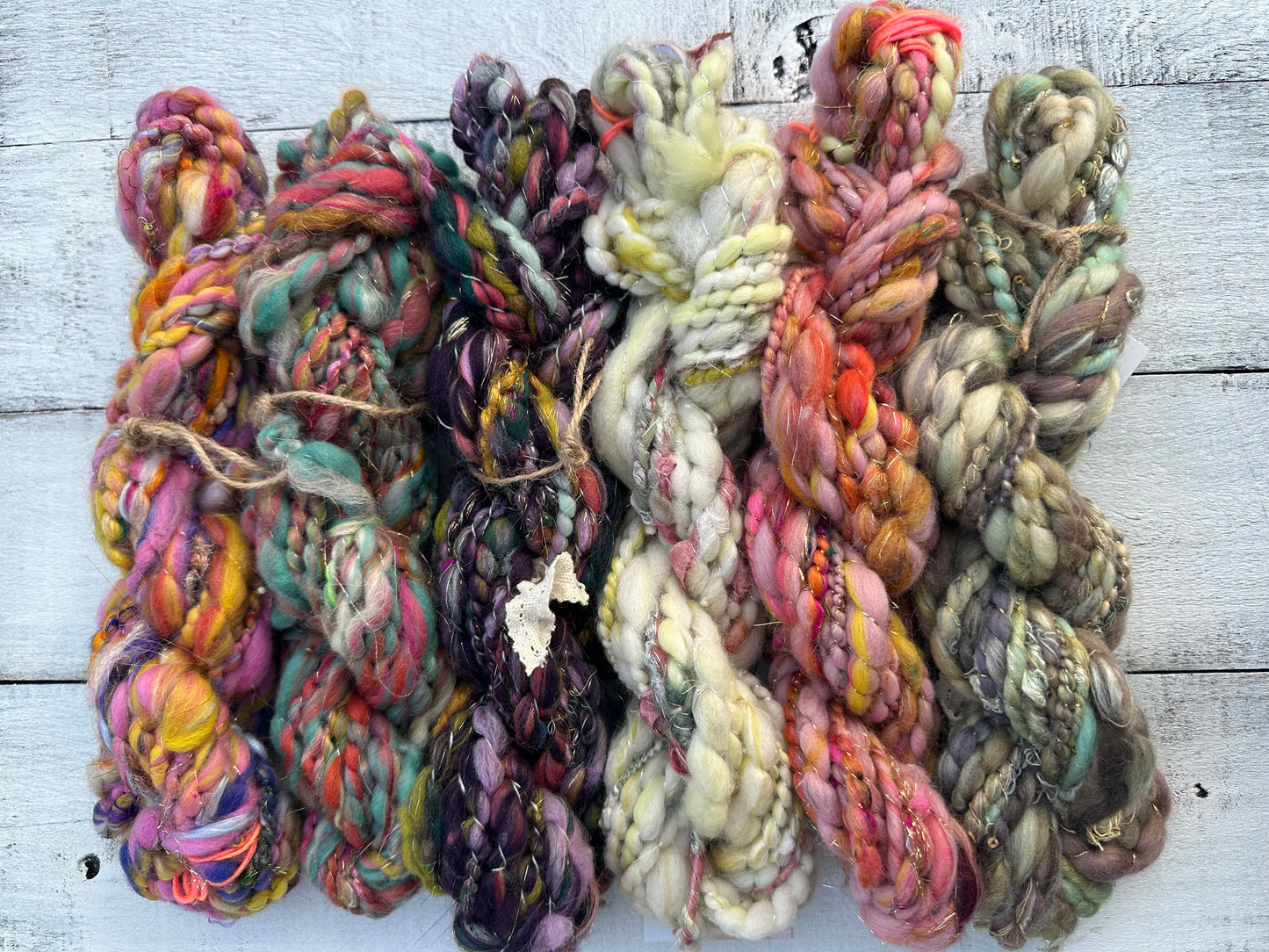 Handspun Art Yarn for Knitting Crocheting Weaving (Eggplant)