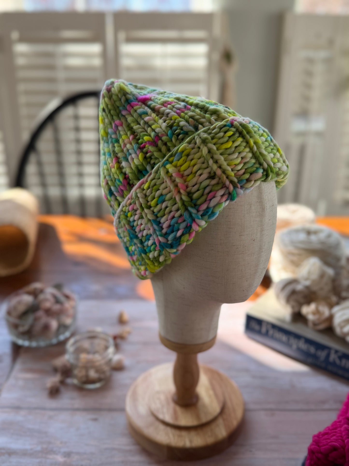 Hand Knit Merino Wool Beanie