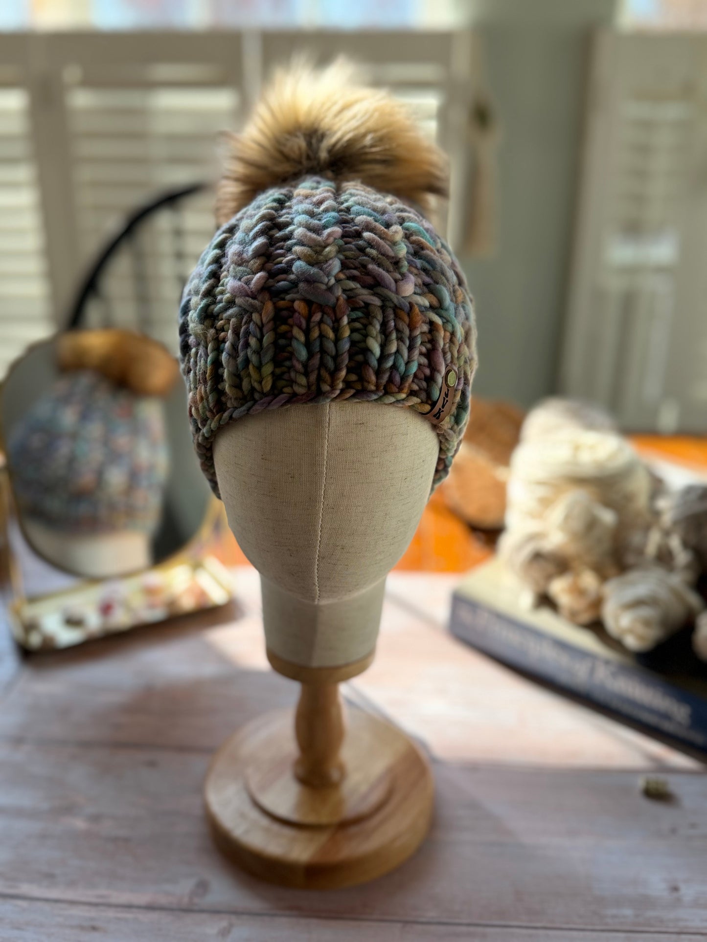 Hand Knit Merino Wool Chunky Beanie