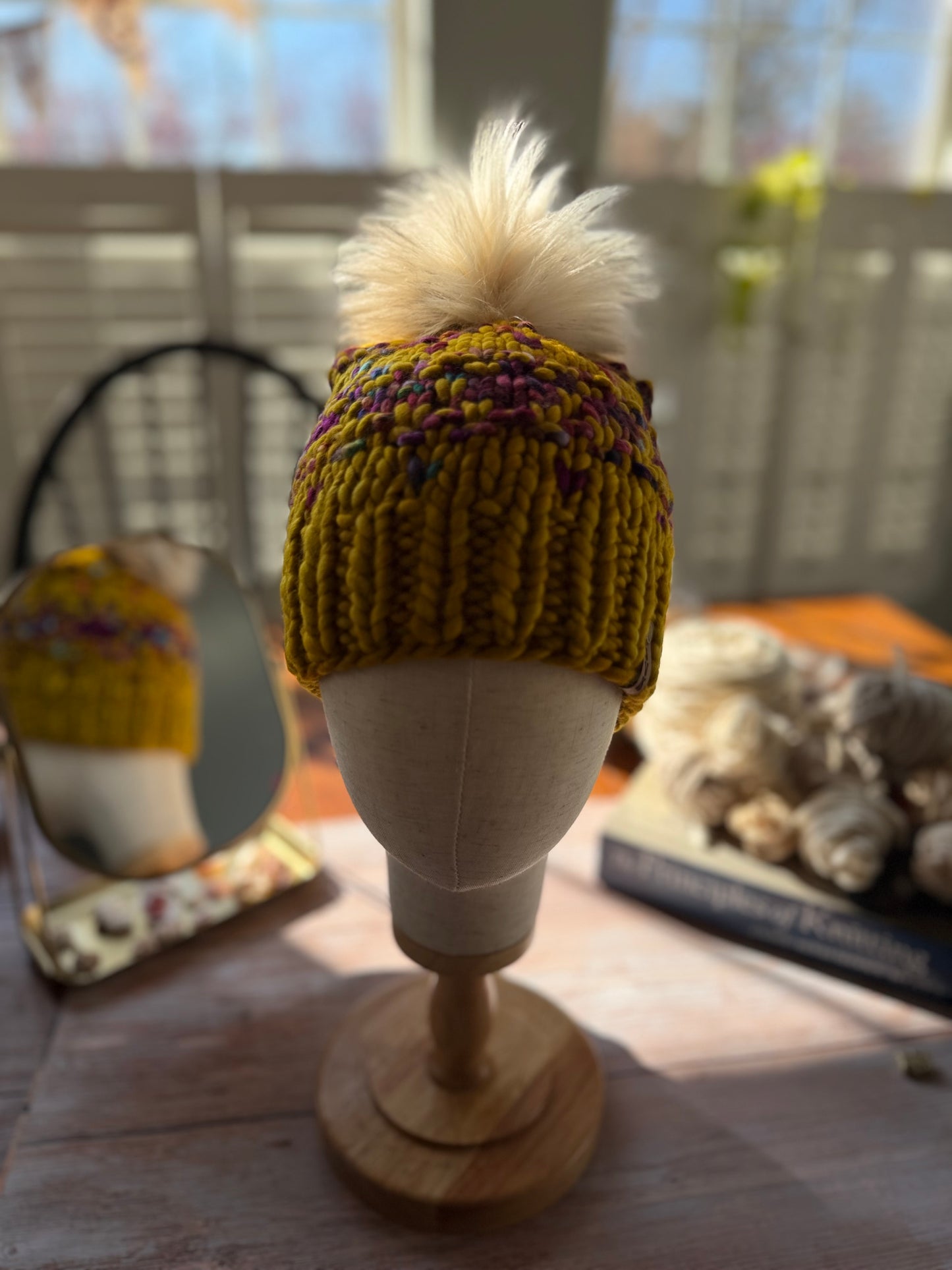 Hand Knit Merino Wool Chunky Beanie