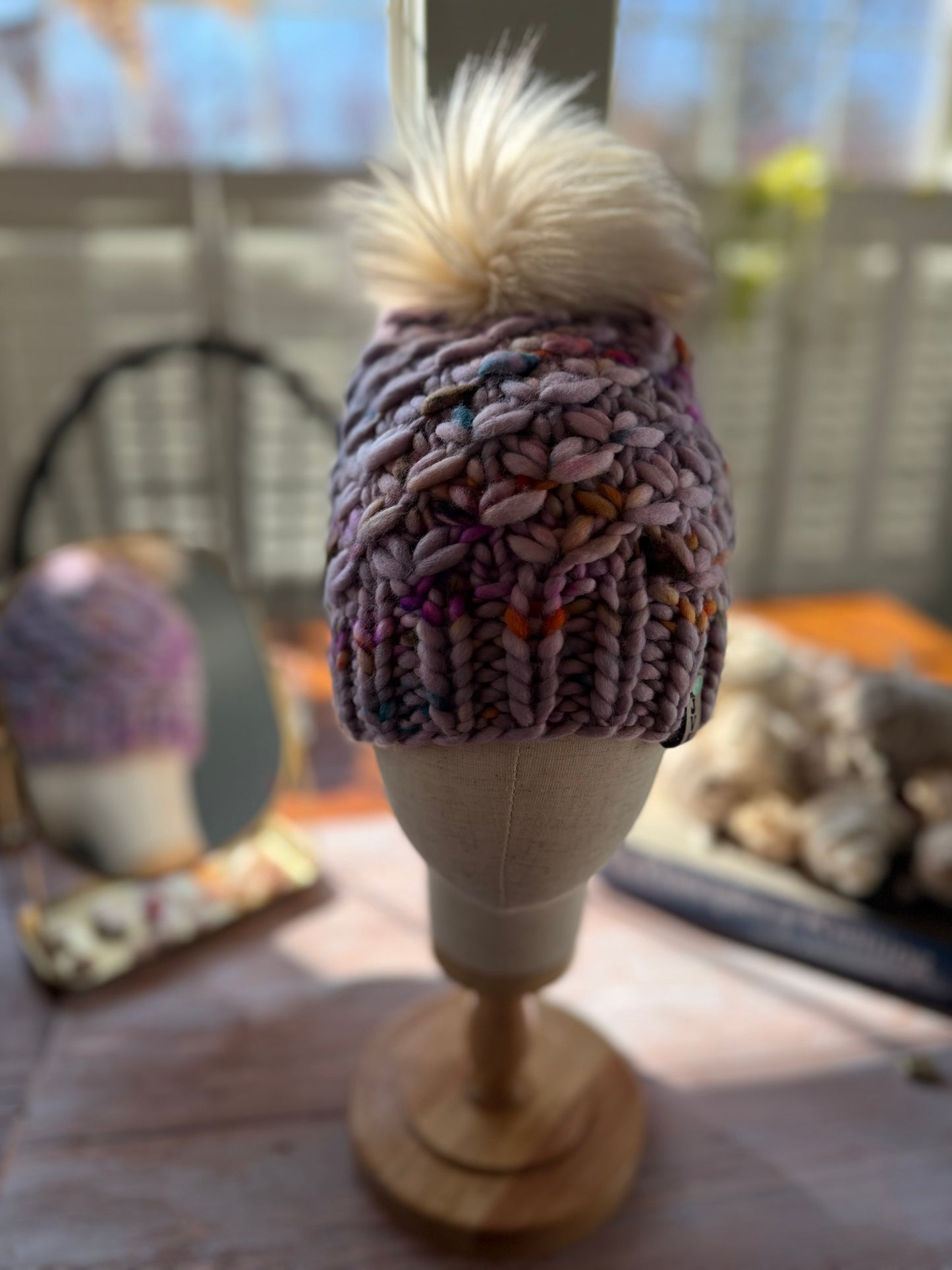 Hand Knit Merino Wool Chunky Beanie