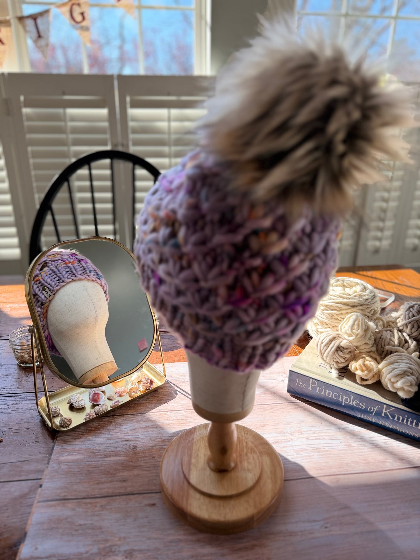 Hand Knit Merino Wool Chunky Beanie