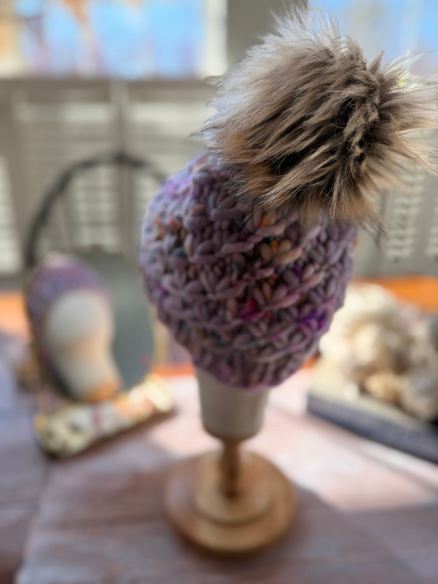 Hand Knit Merino Wool Chunky Beanie