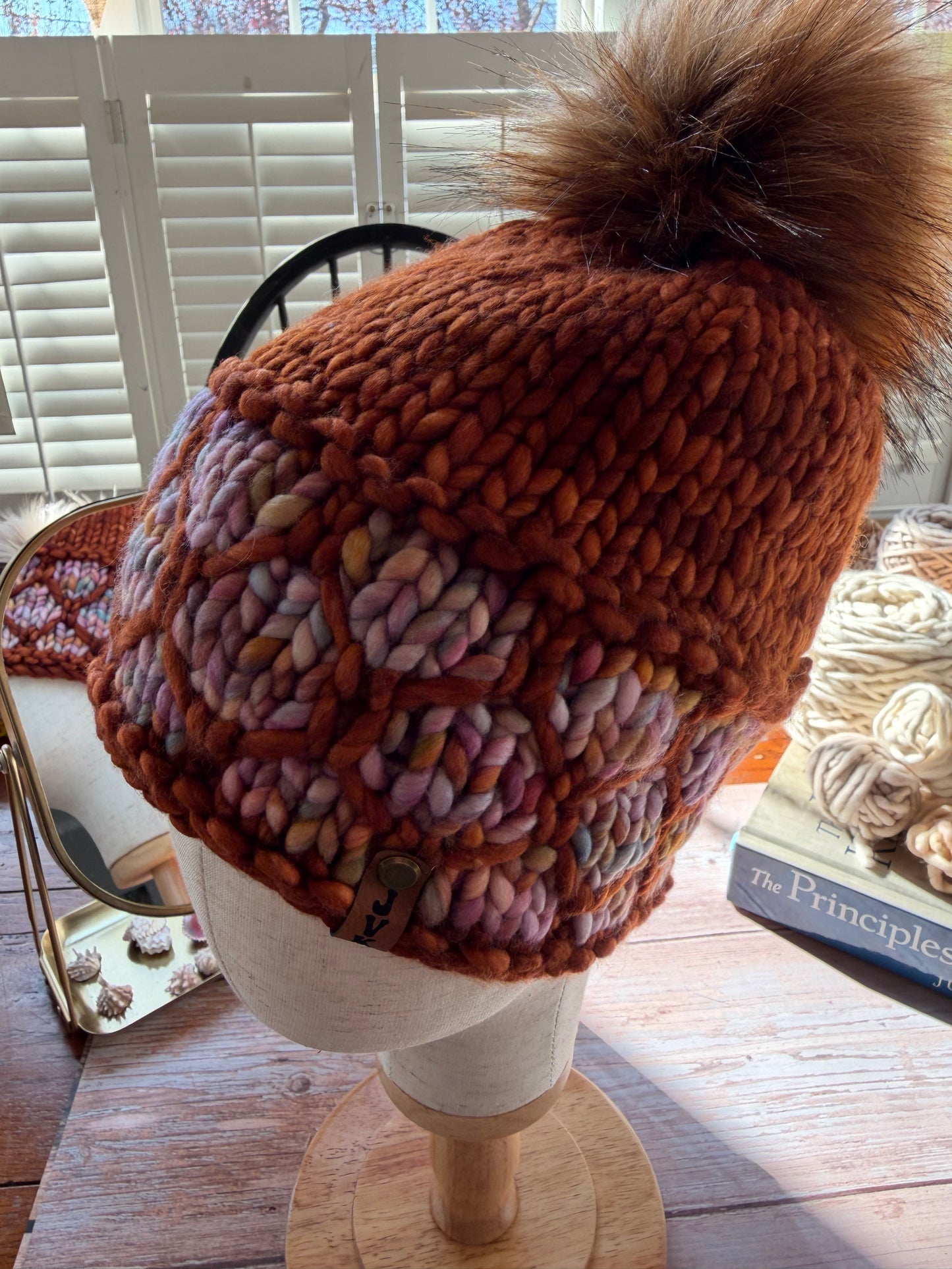 Hand Knit Merino Wool Chunky Beanie