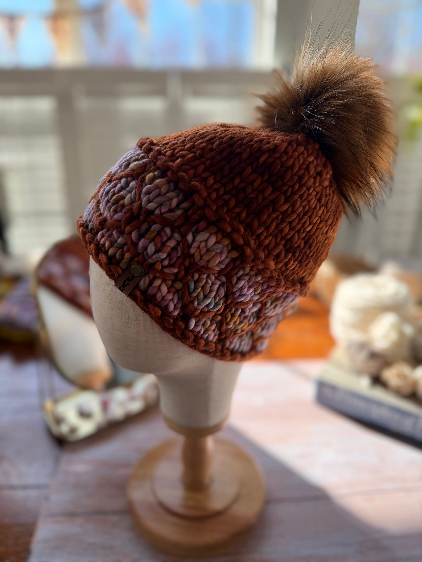 Hand Knit Merino Wool Chunky Beanie