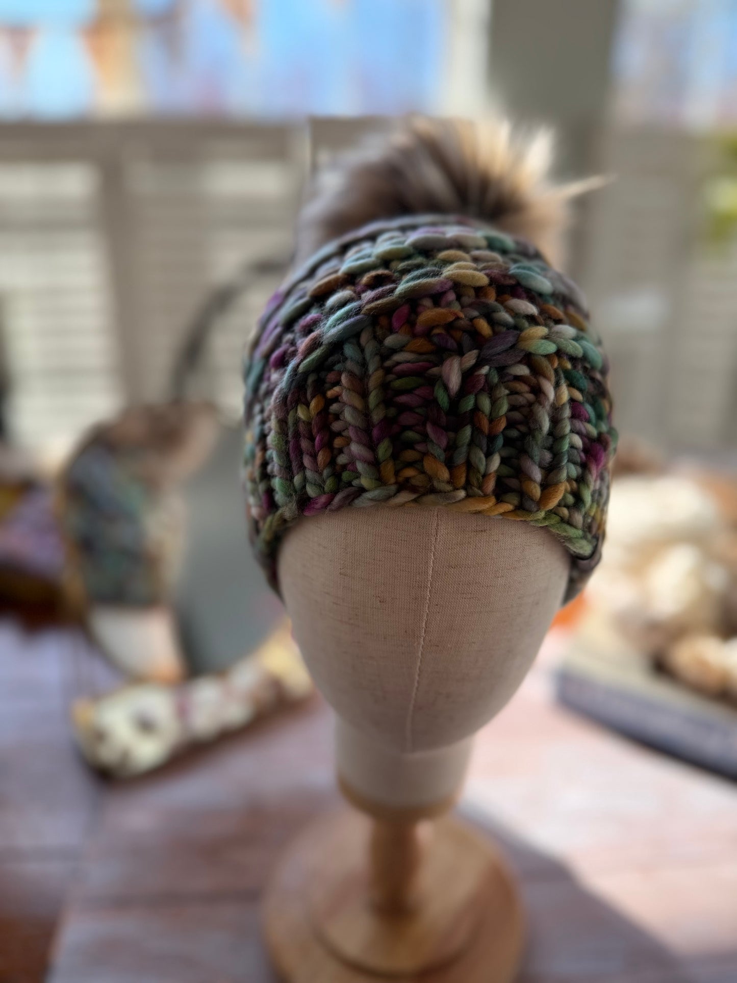 Hand Knit Merino Wool Chunky Beanie