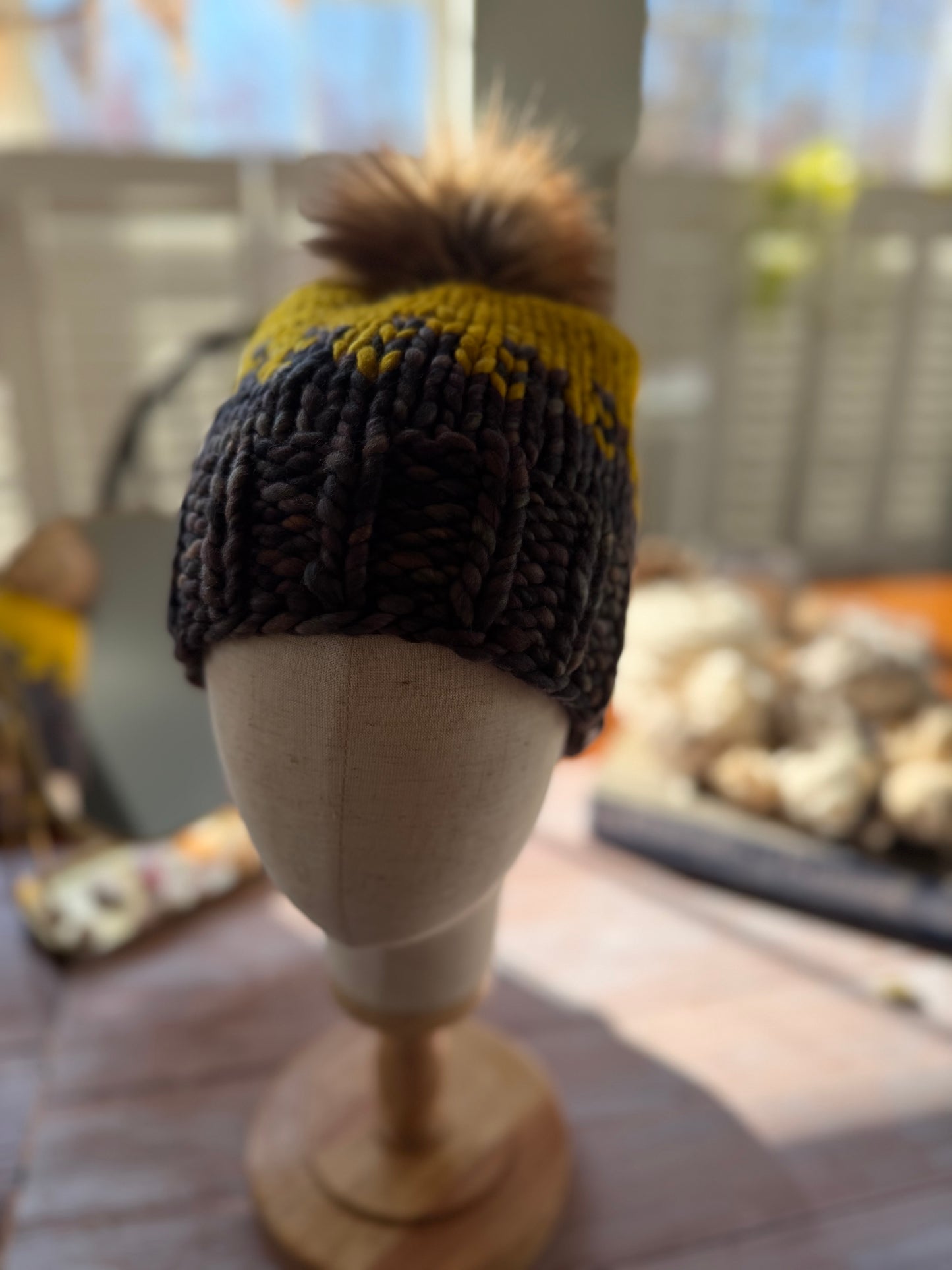Hand Knit Merino Wool Chunky Beanie