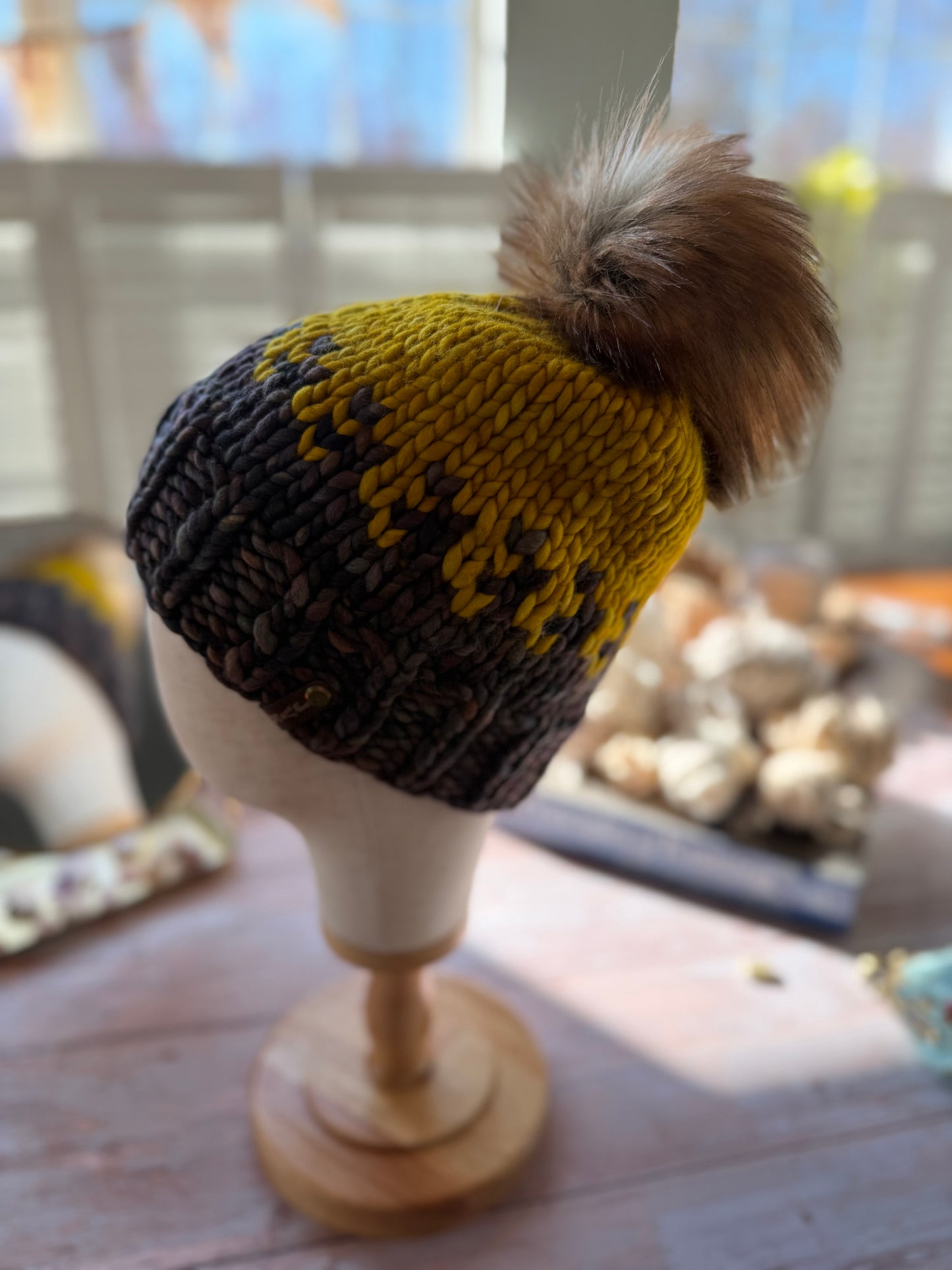 Hand Knit Merino Wool Chunky Beanie