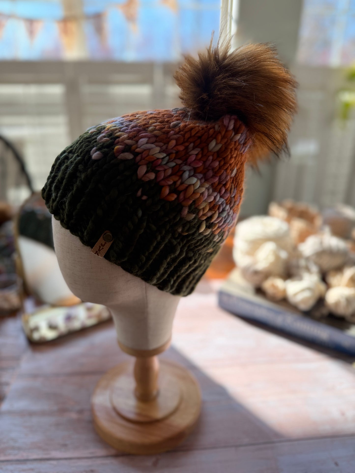 Hand Knit Merino Wool Chunky Beanie