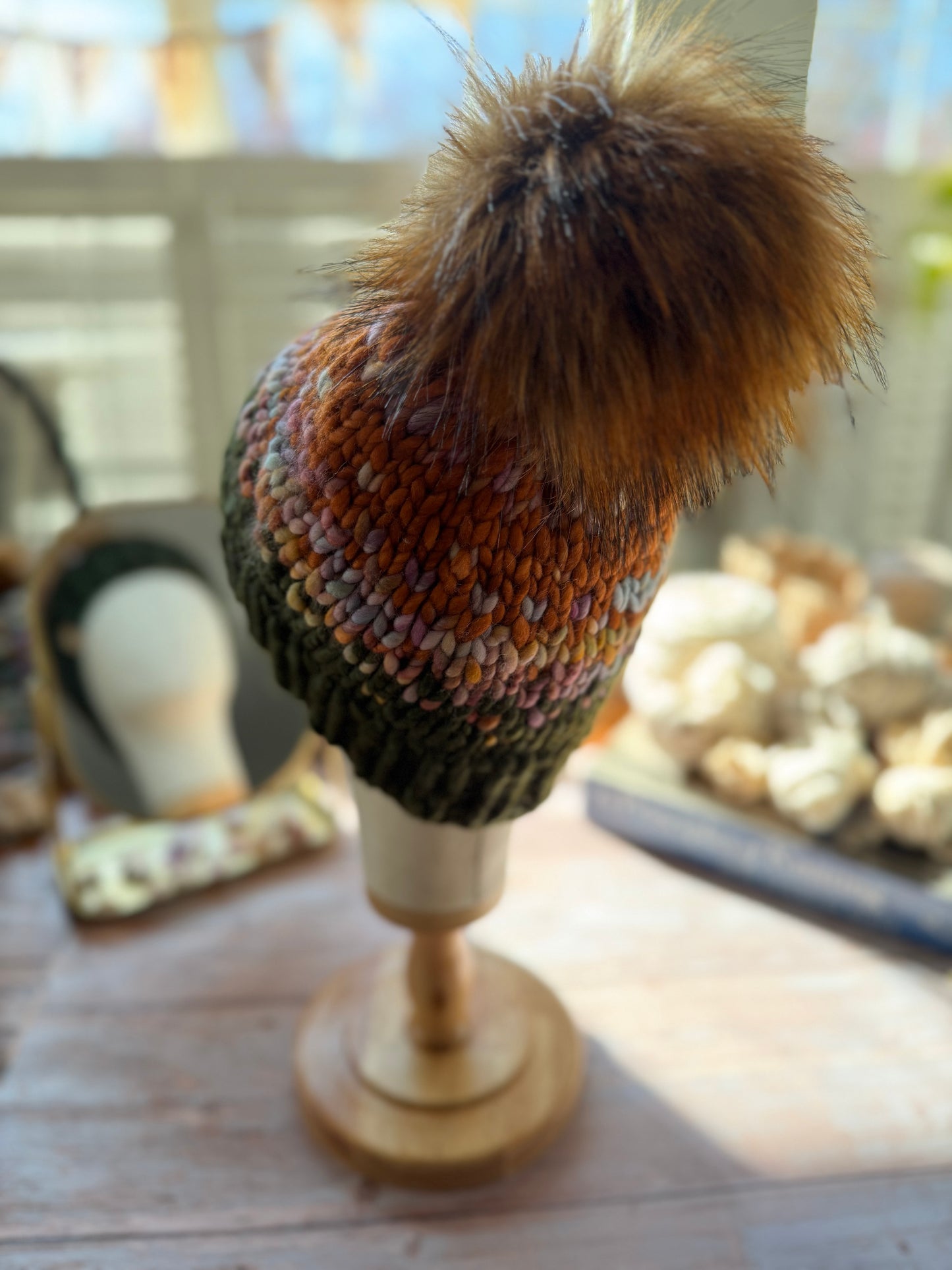 Hand Knit Merino Wool Chunky Beanie