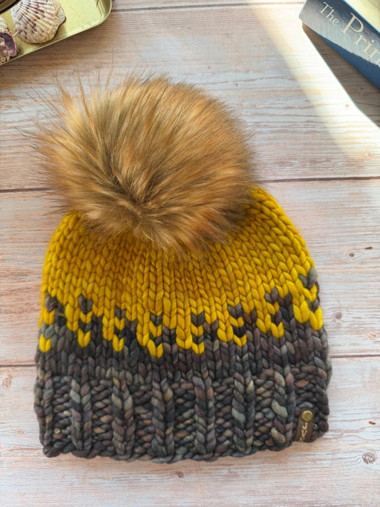 Hand Knit Merino Wool Chunky Beanie
