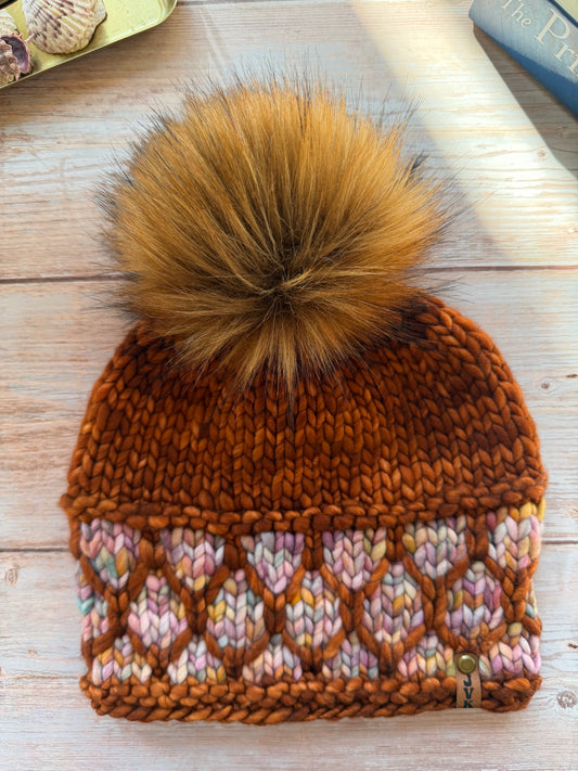 Hand Knit Merino Wool Chunky Beanie