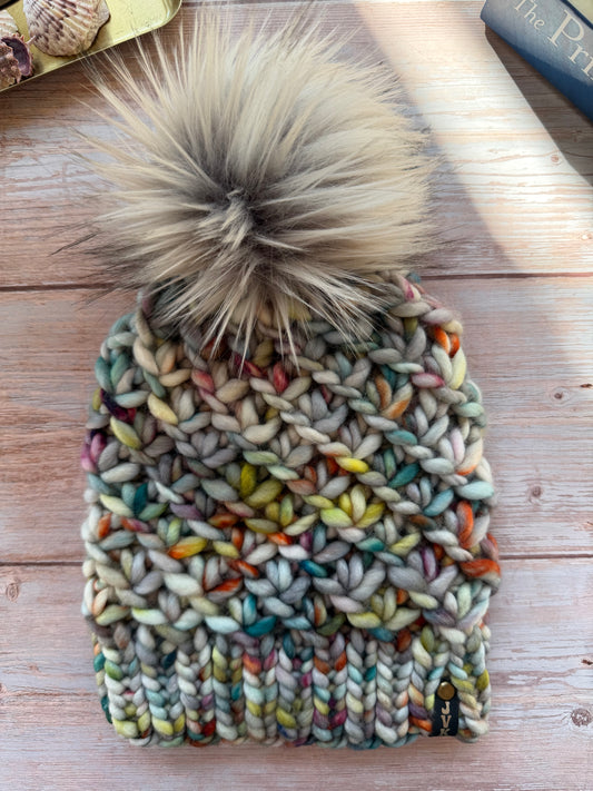 Hand Knit Merino Wool Chunky Beanie