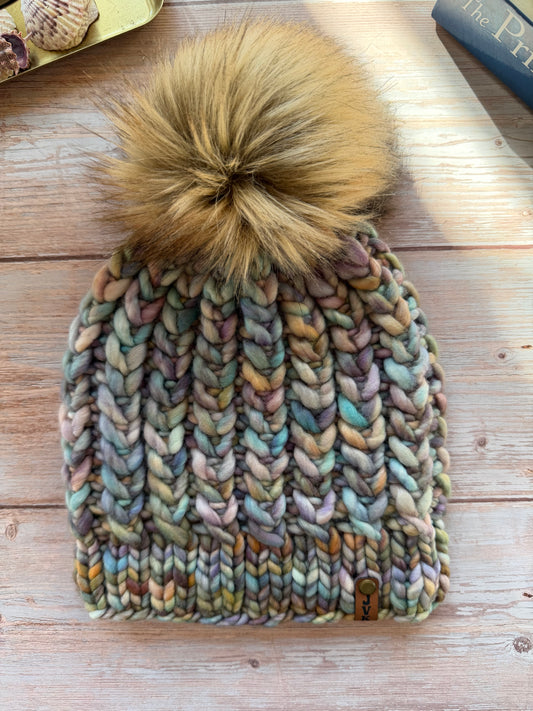 Hand Knit Merino Wool Chunky Beanie