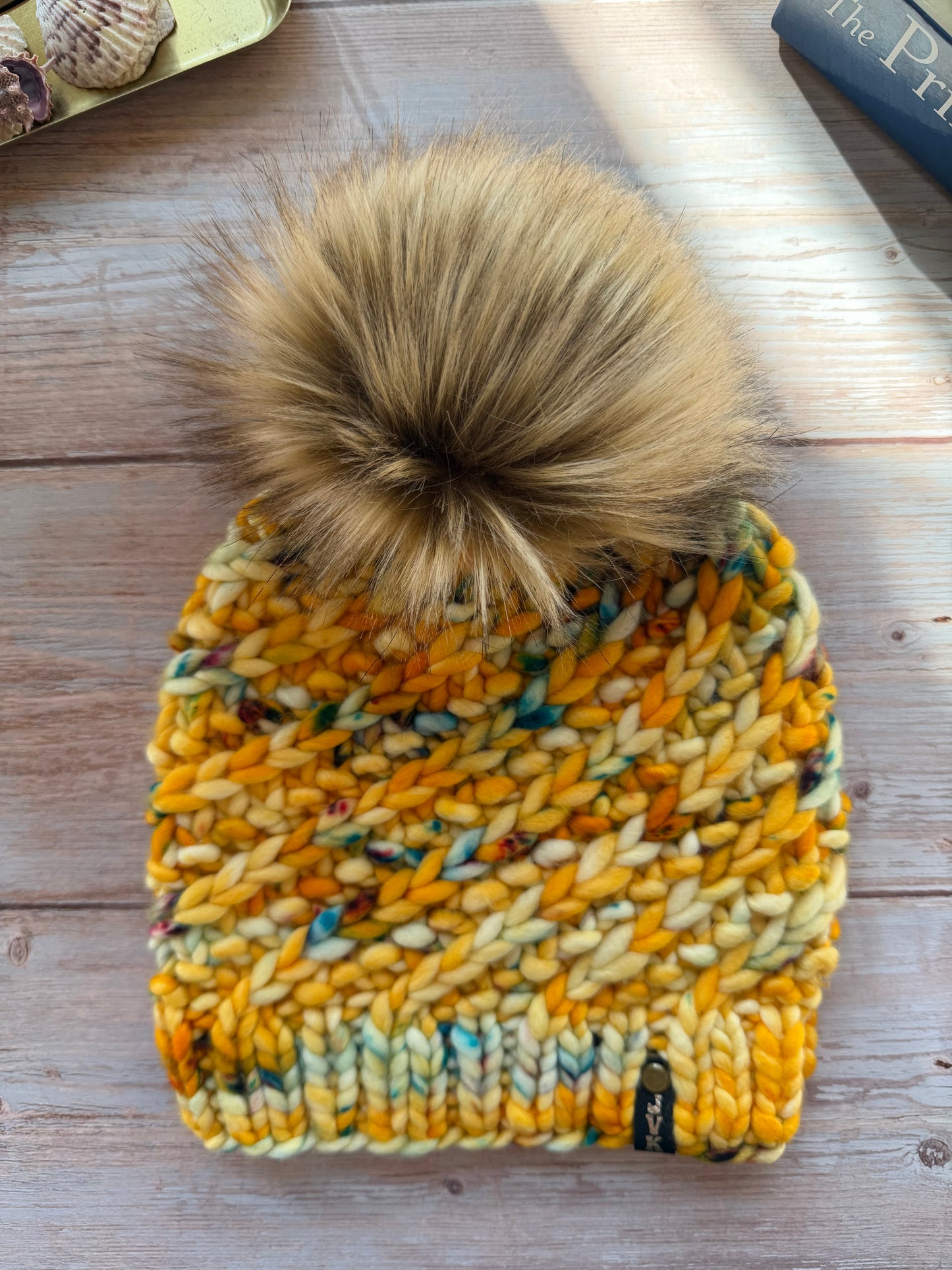 Hand Knit Merino Wool Chunky Beanie