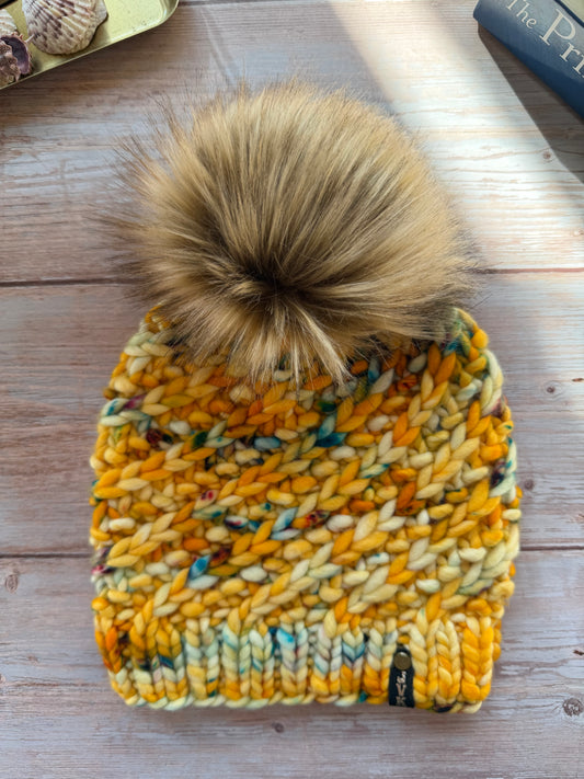 Hand Knit Merino Wool Chunky Beanie