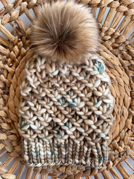 Hand Knit Merino Wool Chunky Beanie