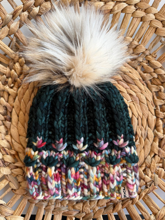 Hand Knit Merino Wool Chunky Beanie